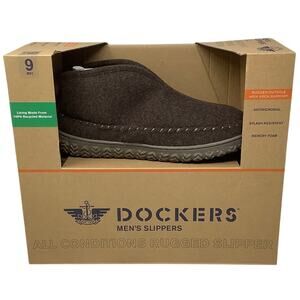 Dockers Mens 9 Taupe Rugged Wool Boot Slip-On Slippers Comfort Classy PALLET3-3